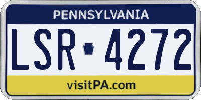 PA license plate LSR4272