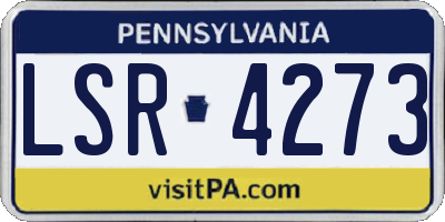 PA license plate LSR4273