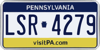 PA license plate LSR4279