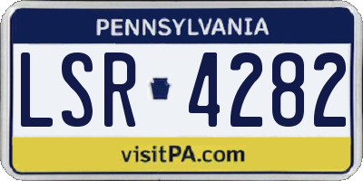 PA license plate LSR4282