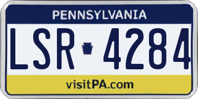 PA license plate LSR4284