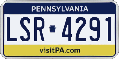PA license plate LSR4291