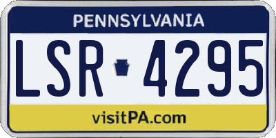 PA license plate LSR4295