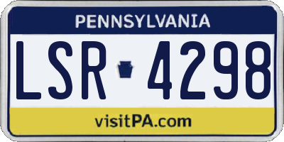 PA license plate LSR4298