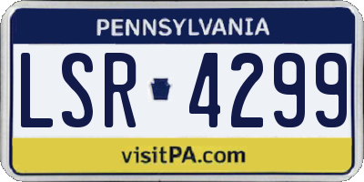 PA license plate LSR4299
