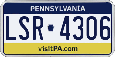 PA license plate LSR4306