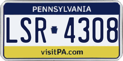 PA license plate LSR4308