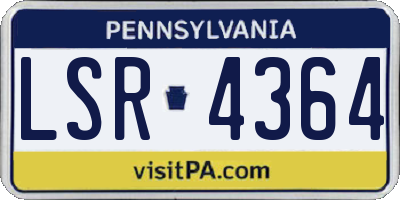 PA license plate LSR4364