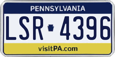 PA license plate LSR4396