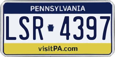 PA license plate LSR4397
