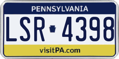 PA license plate LSR4398