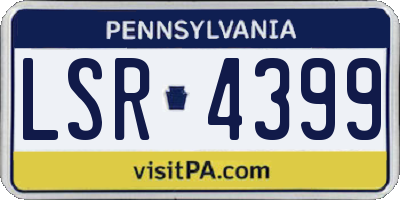 PA license plate LSR4399