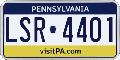 PA license plate LSR4401