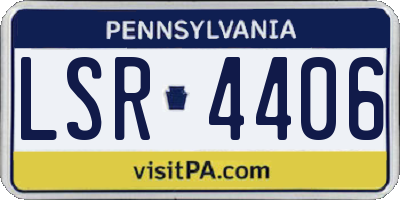 PA license plate LSR4406