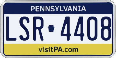 PA license plate LSR4408