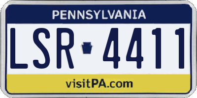PA license plate LSR4411