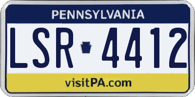 PA license plate LSR4412
