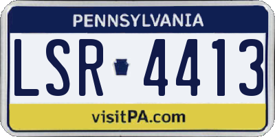 PA license plate LSR4413