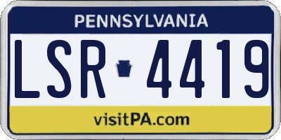 PA license plate LSR4419