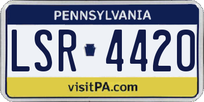 PA license plate LSR4420