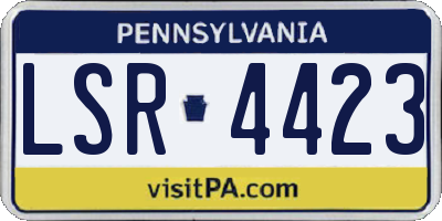 PA license plate LSR4423
