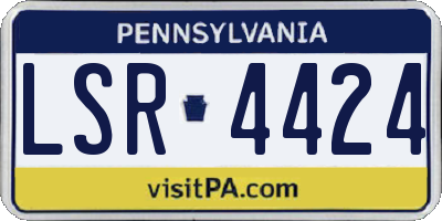 PA license plate LSR4424