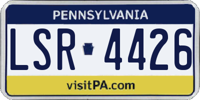 PA license plate LSR4426
