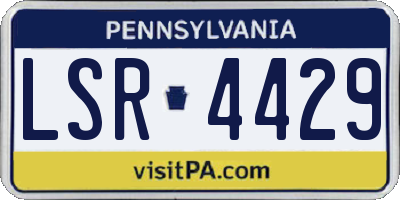 PA license plate LSR4429