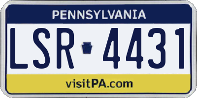 PA license plate LSR4431