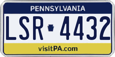 PA license plate LSR4432