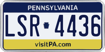 PA license plate LSR4436