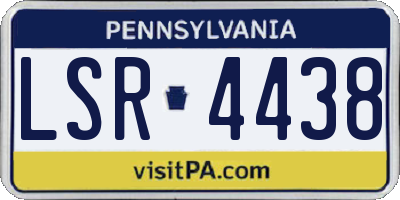 PA license plate LSR4438