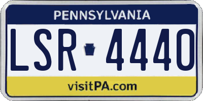 PA license plate LSR4440
