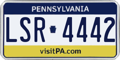 PA license plate LSR4442