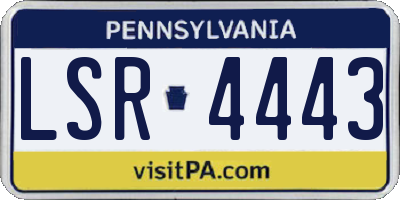 PA license plate LSR4443