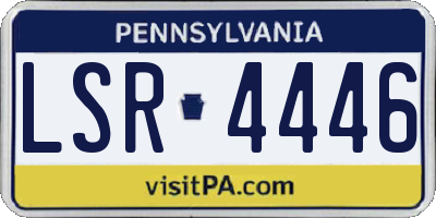 PA license plate LSR4446