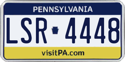 PA license plate LSR4448