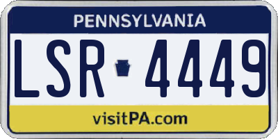 PA license plate LSR4449