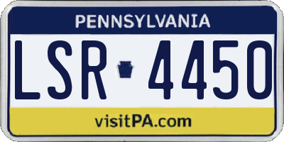 PA license plate LSR4450