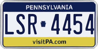 PA license plate LSR4454