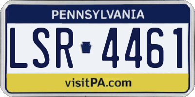 PA license plate LSR4461