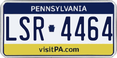 PA license plate LSR4464