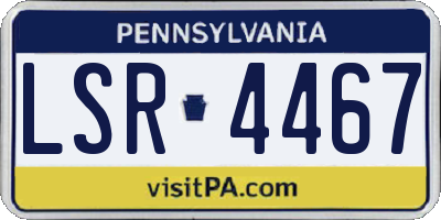 PA license plate LSR4467