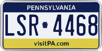 PA license plate LSR4468