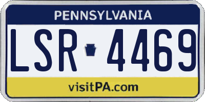 PA license plate LSR4469