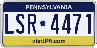 PA license plate LSR4471