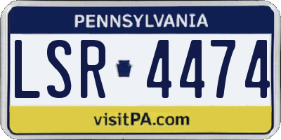 PA license plate LSR4474