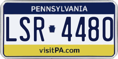 PA license plate LSR4480