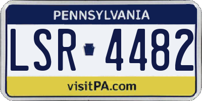 PA license plate LSR4482