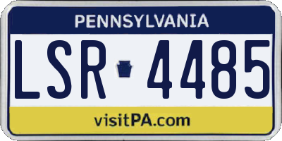 PA license plate LSR4485